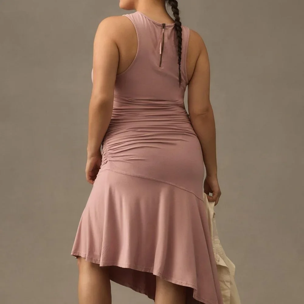 Daily Practice by Anthropologie Sleeveless Side-Ruched Dress NWT - Picture 7 of 13